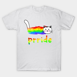 Cat Prride Funny Cat Support LGBT Pride Month T-Shirt